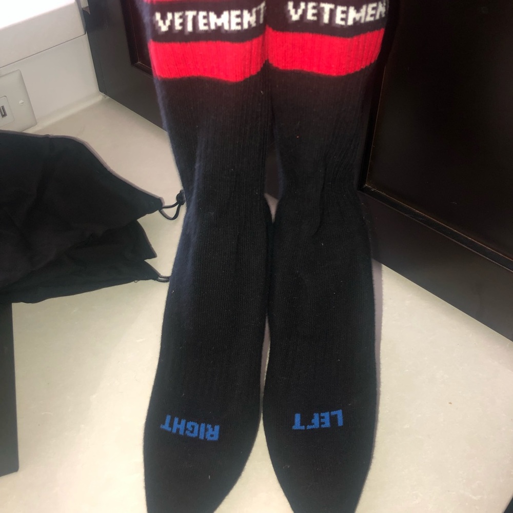 Vetements sock booties heels
